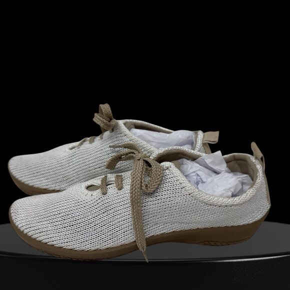 Arcopedico White LS Lace Up Knit Sneaker Shoes New Condition Size 40 - Picture 2 of 5